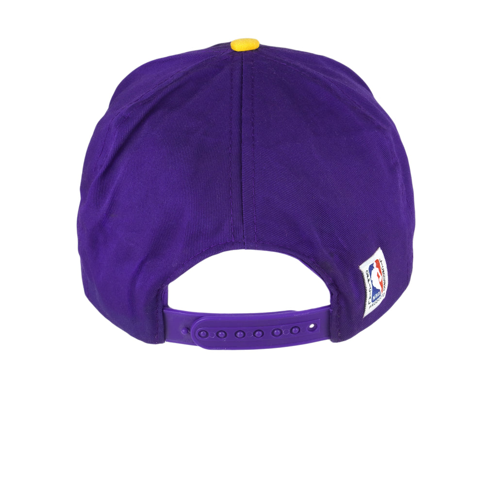 NBA (AJD Cap Corp) - Utah Jazz Spell-Out Snap Back Hat 1990s OSFA Vintage Retro Basketball