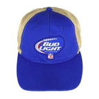 Budweiser - Blue Mesh Spell-Out Snap Back Hat 1990s OSFA Vintage Retro