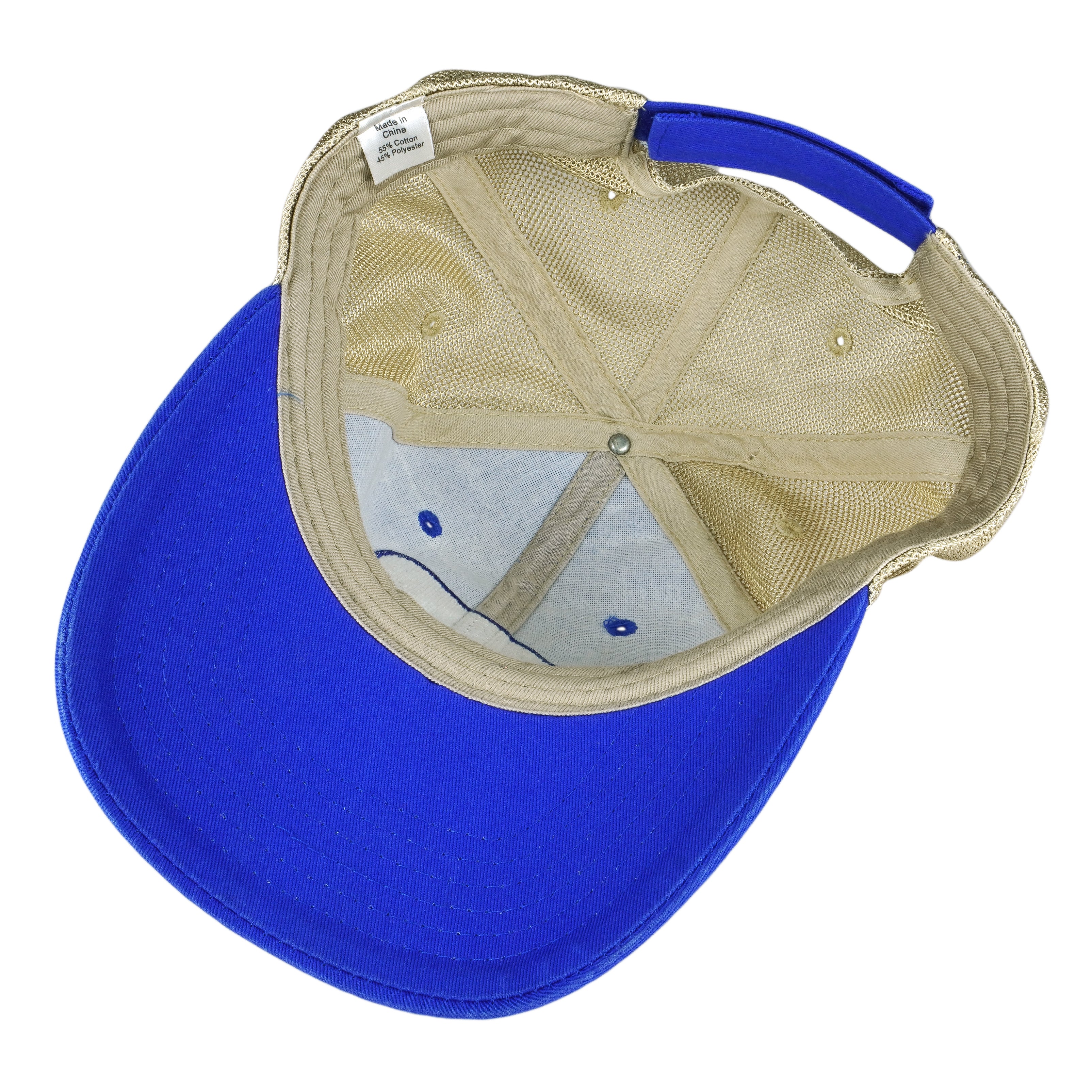 Budweiser - Blue Mesh Spell-Out Snap Back Hat 1990s OSFA Vintage Retro