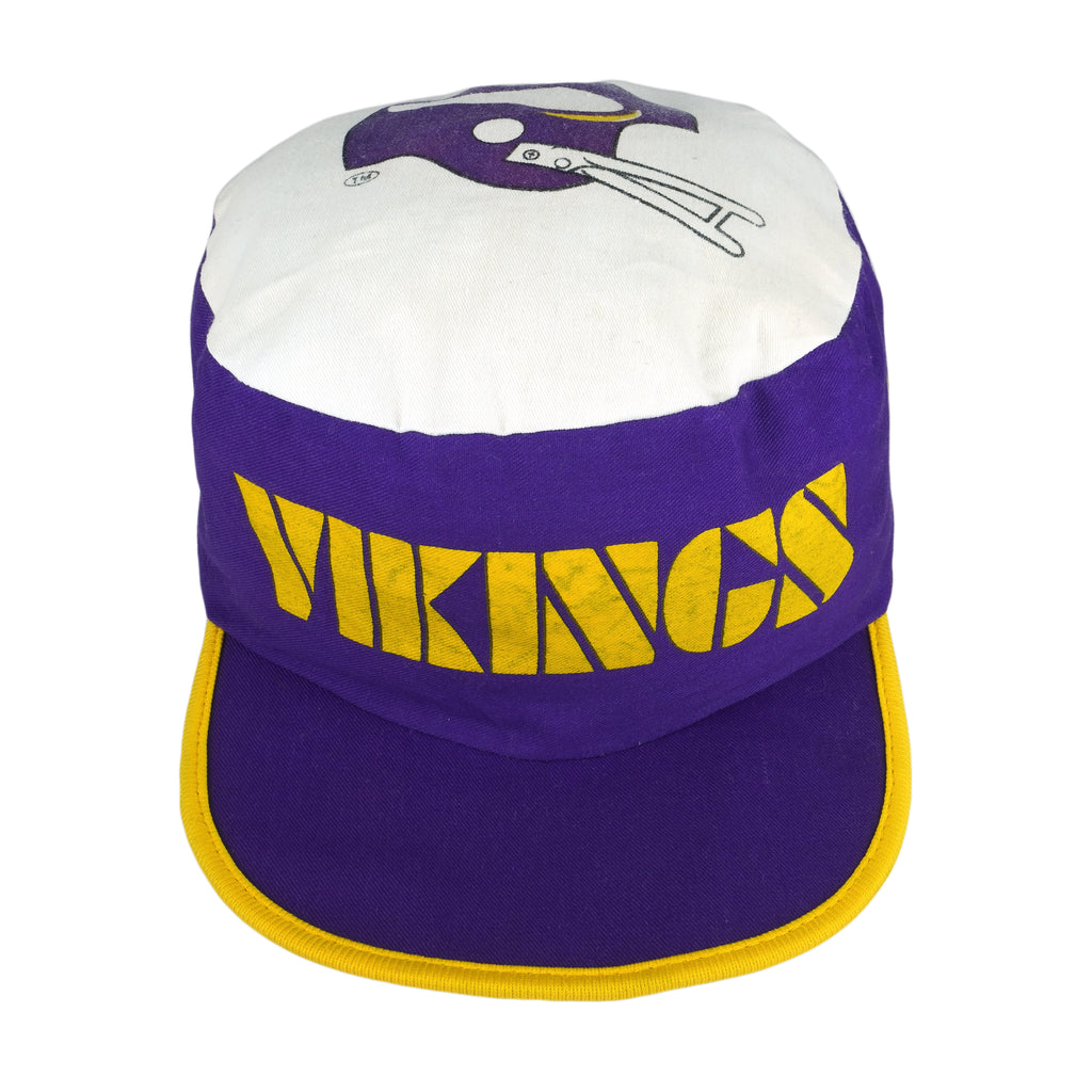 NFL (Twin Ent) - Minnesota Vikings Spell-Out Fitted Hat 1990s Vintage Retro Football