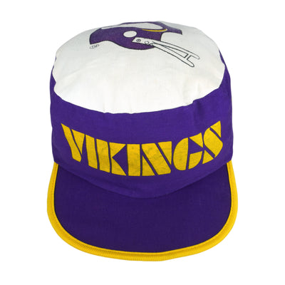 NFL (Twin Ent Inc) - Minnesota Vikings Spell-Out Painters Hat 1990s OSFA