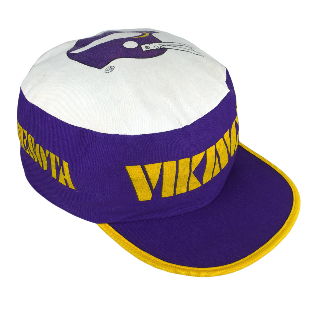 NFL (Twin Ent) - Minnesota Vikings Spell-Out Fitted Hat 1990s Vintage Retro Football