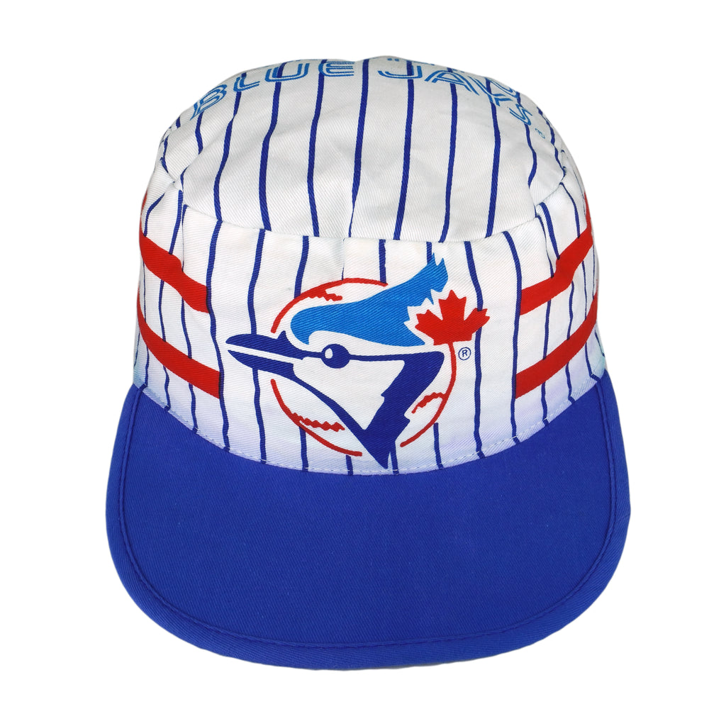 MLB - Toronto Blue Jays Pinstripe Painter Pillbox Hat 1990s OSFA Vintage Retro Baseball