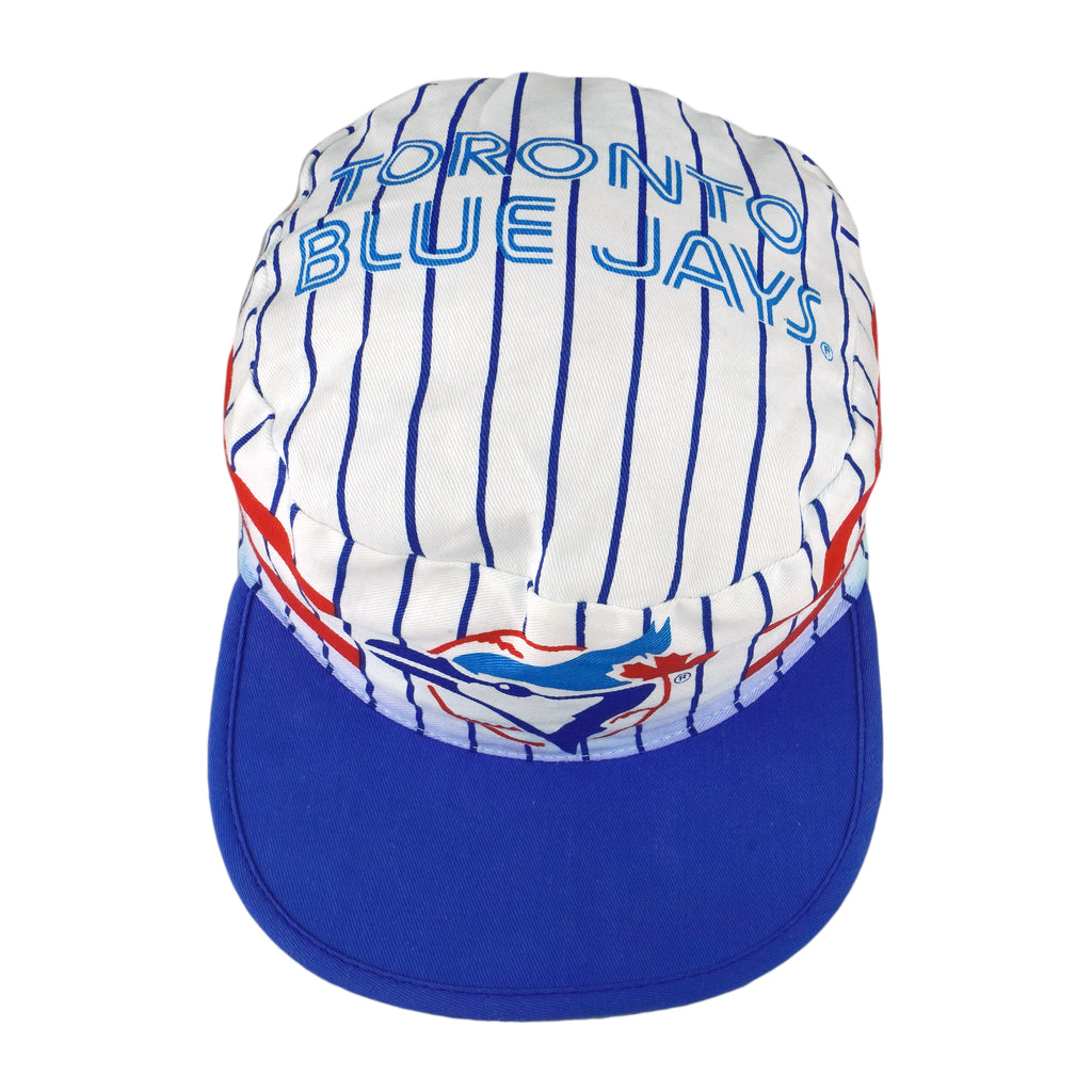 MLB - Toronto Blue Jays Pinstripe Painter Pillbox Hat 1990s OSFA Vintage Retro Baseball