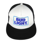 Budweiser (District) - White & Black Mesh Spell-Out Snapback Hat OSFA