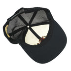 Adidas - Black Big spell-Out Mesh Snap Back Hat 1990s OSFA Vintage Retro