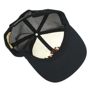 Adidas - Black Big spell-Out Mesh Snap Back Hat 1990s OSFA Vintage Retro