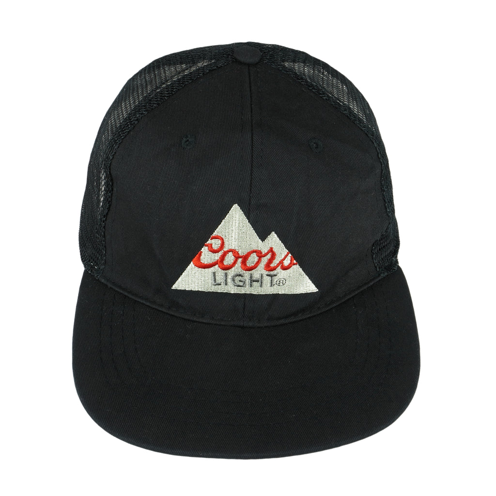 vintage - Black Coors Light Mesh Spell-Out Snap Back Hat OSFA Vintage Retro