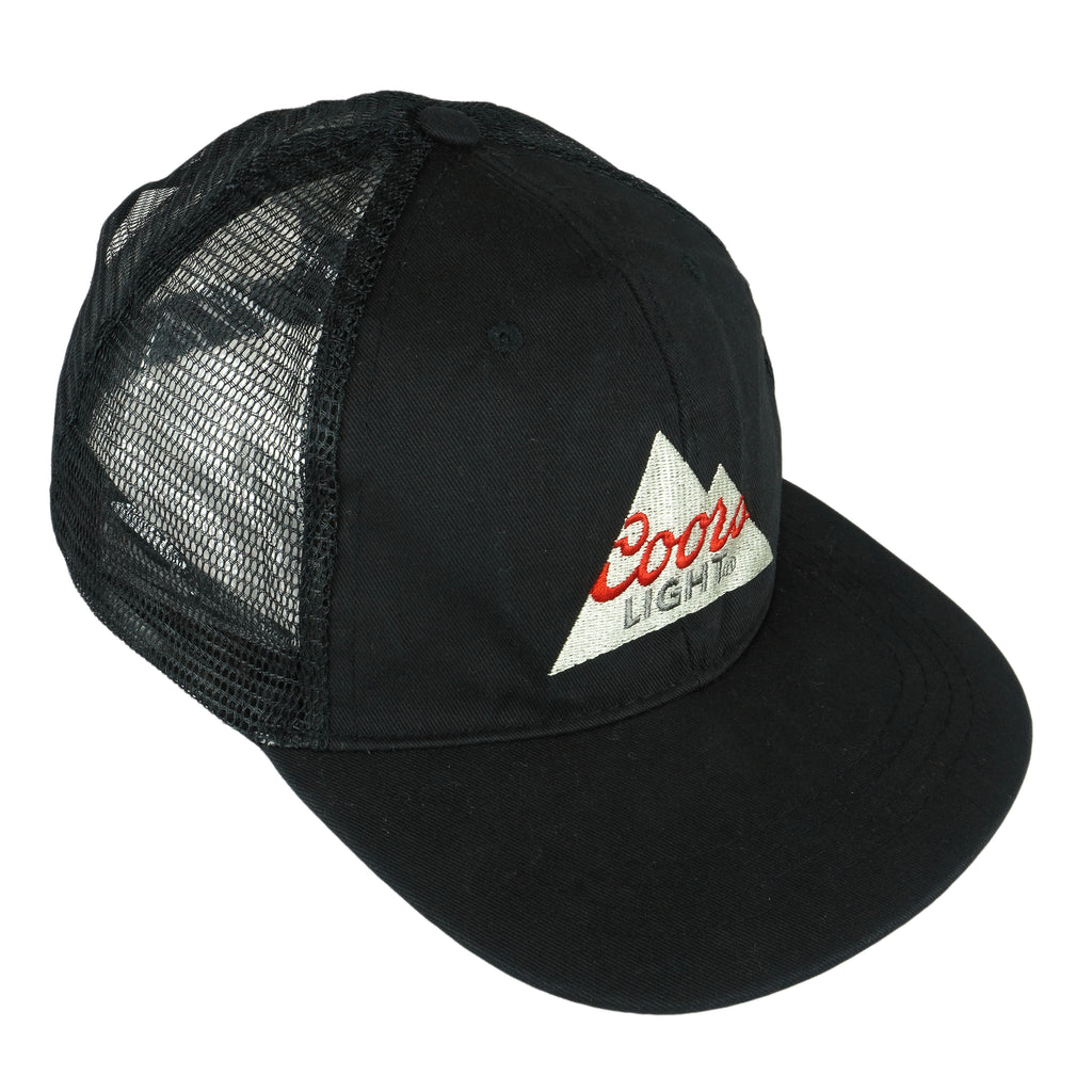 vintage - Black Coors Light Mesh Spell-Out Snap Back Hat OSFA Vintage Retro