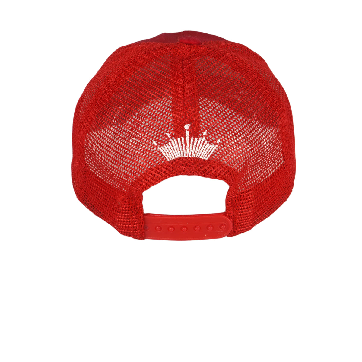 Budweiser - Red Spell-Out Mesh Snap Back Hat 1990s OSFA Vintage Retro 