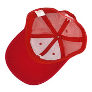Budweiser - Red Spell-Out Mesh Snap Back Hat 1990s OSFA Vintage Retro 