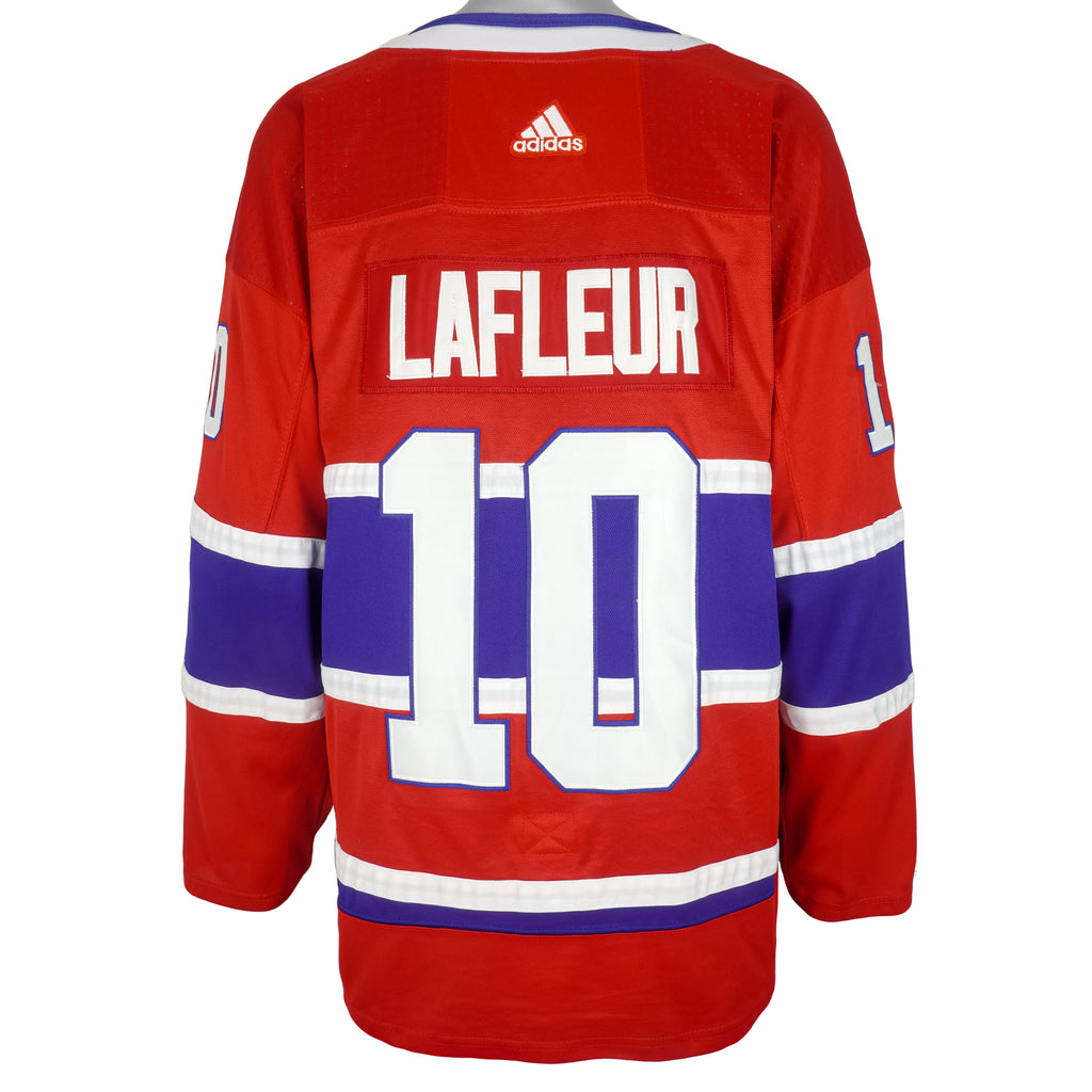 Adidas - Montreal Canadiens Lafleur Number 10 Hockey Jersey 1990s 54 Vintage Retro Hockey