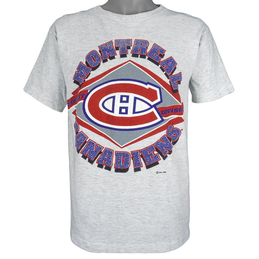 NHL (Harley) - Montreal Canadiens Spell-Out T-Shirt 1994 Medium Vintage Retro Hockey