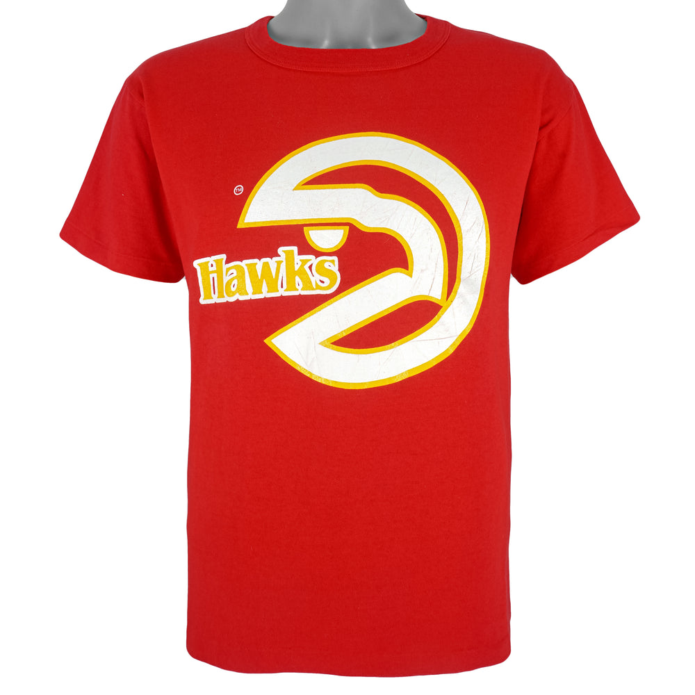 Starter - Atlanta Hawks Big Spell-Out T-Shirt 1990s Large Vintage Retro Basketball