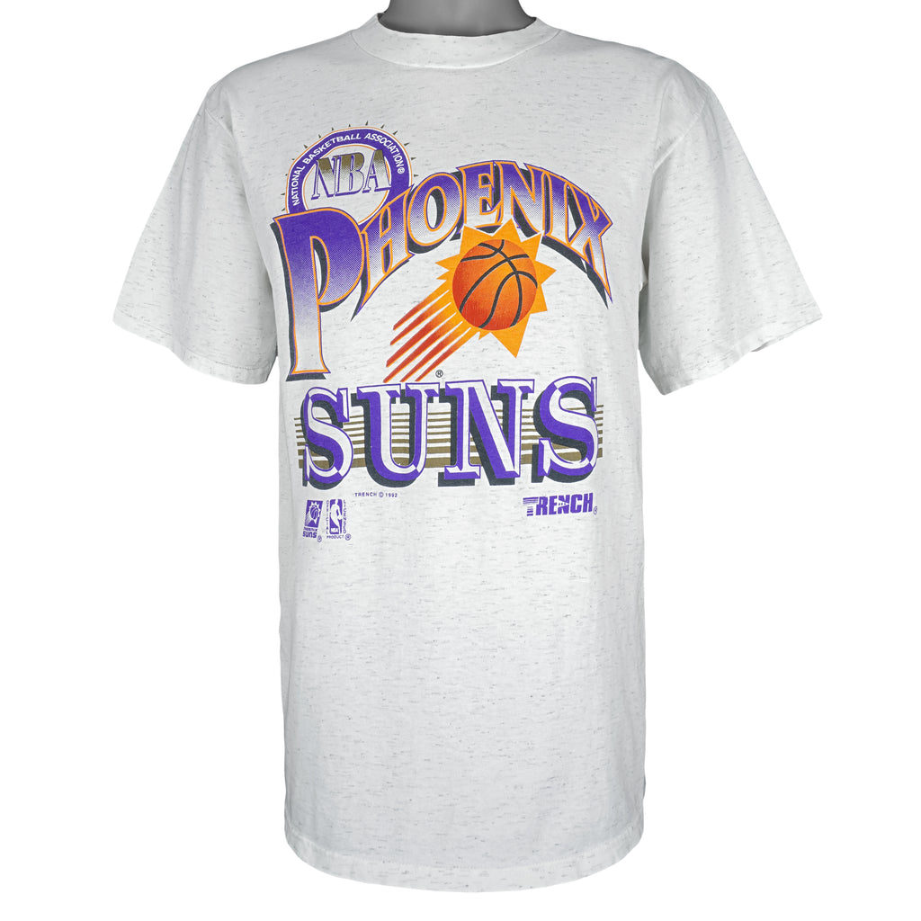 NBA (Trench) - Phoenix Suns Spell-Out T-Shirt 1992 Large Vintage Retro Basketball