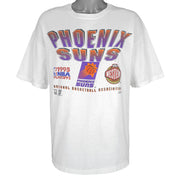 NBA (Hanes) - Phoenix Suns, Western Conference Spell-Out T-Shirt 1995 X-Large Vintage Retro Basketball
