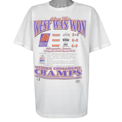 NBA (Salem) - Phoenix Suns, Western Champs Spell-Out T-Shirt 1993 X-Large