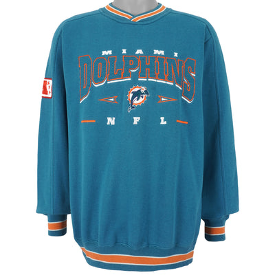 NFL (Lee) - Miami Dolphins Embroidered Sweatshirt 1990s Medium
