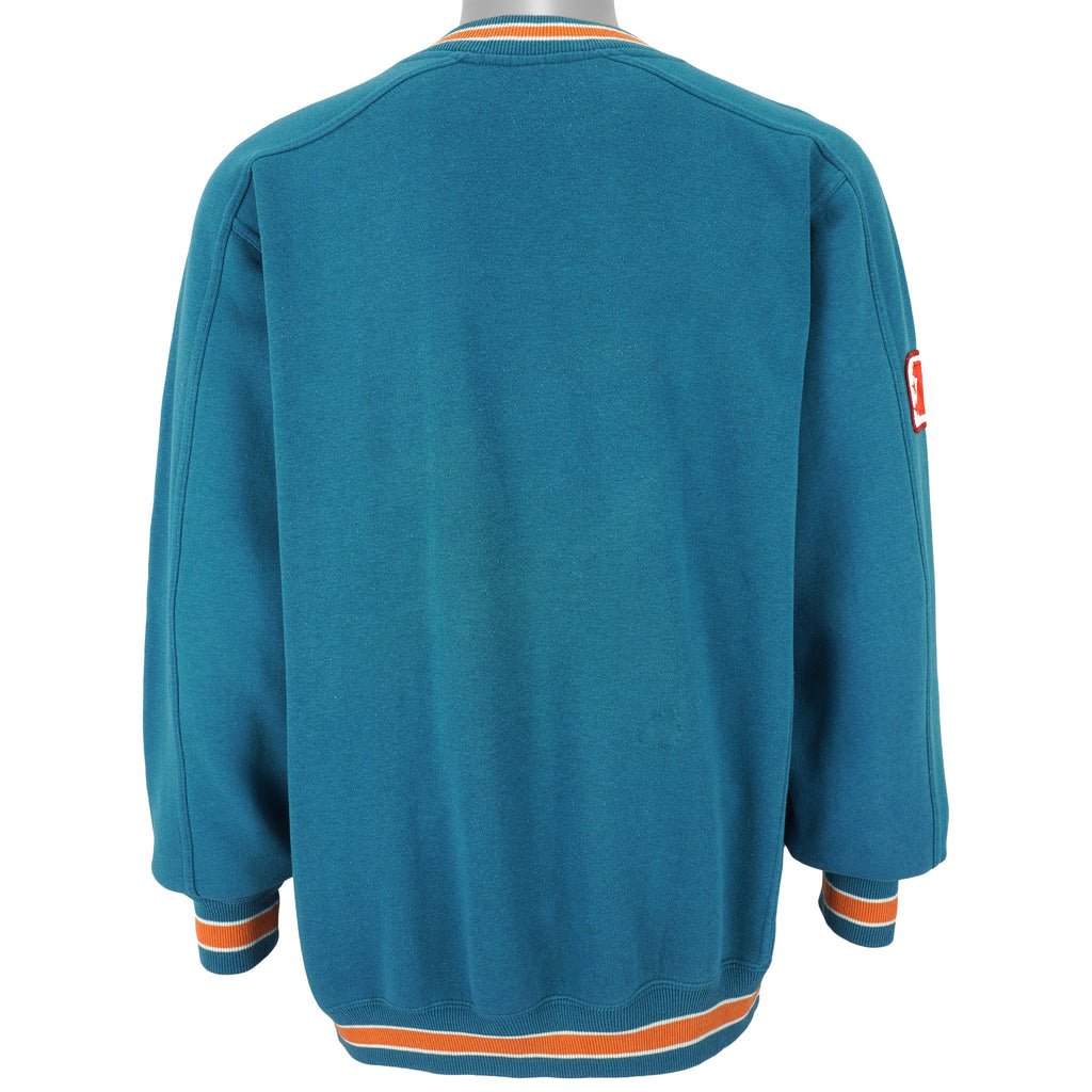 NFL (Lee) - Miami Dolphins Embroidered Sweatshirt 1990s Medium Vintage Retro Football