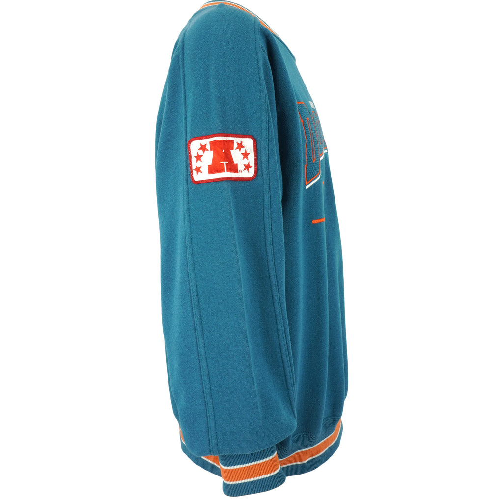NFL (Lee) - Miami Dolphins Embroidered Sweatshirt 1990s Medium Vintage Retro Football