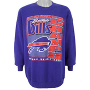NFL (Lee) - Buffalo Bills, AFC Champs Crew Neck Sweatshirt 1995 X-Large Vintage Retro Football