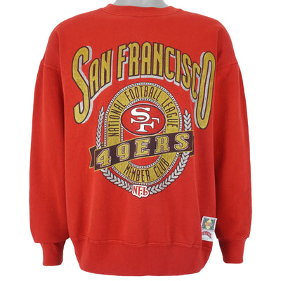 NFL (Nutmeg) - San Francisco 49ers Spell-Out Sweatshirt 1990s Medium