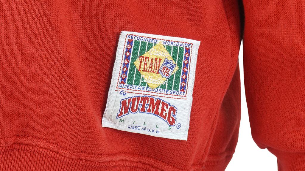 NFL (Nutmeg) - San Francisco 49ers Spell-Out Sweatshirt 1990s Medium Vintage Retro Football