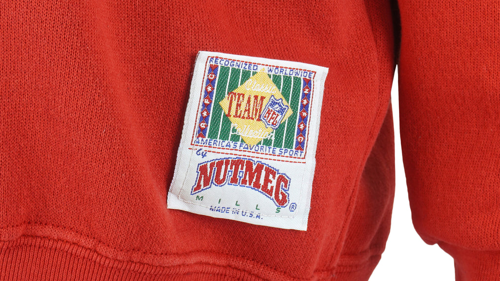 NFL (Nutmeg) - San Francisco 49ers Spell-Out Sweatshirt 1990s Medium Vintage Retro Football