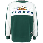 Disney - White & Green Tigger Embroidered Crew Neck Sweatshirt 1990s Medium Vintage Retro