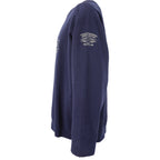 Harley Davidson - Dark Blue Embroidered Spell-Out Sweatshirt 1990s X-Large Vintage Retro