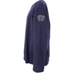 Harley Davidson - Dark Blue Embroidered Spell-Out Sweatshirt 1990s X-Large Vintage Retro