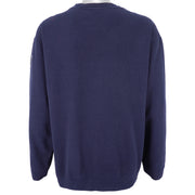 Harley Davidson - Dark Blue Embroidered Spell-Out Sweatshirt 1990s X-Large Vintage Retro