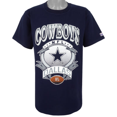 NFL (Logo 7) - Dallas Cowboys Spell-Out T-Shirt 1992 Large