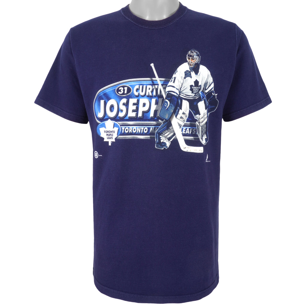 NHL (Pro Player) - Toronto Maple Leafs, Curtis Joseph Spell-Out T-Shirt 1990s Medium Vintage Retro Hockey