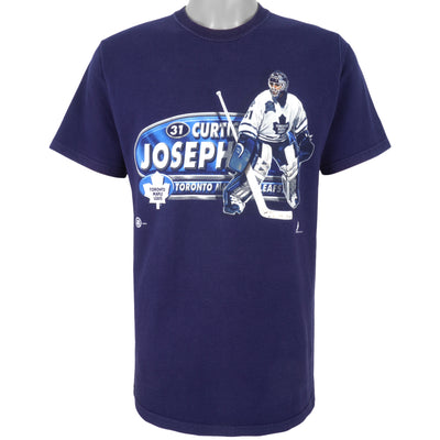 NHL (Pro Player) - Toronto Maple Leafs, Curtis Joseph Spell-Out T-Shirt 1990s Medium