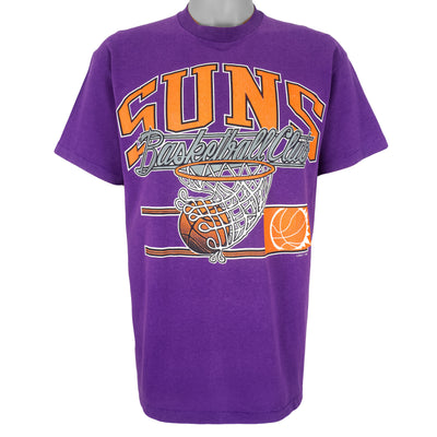 NBA (Stedman) - Phoenix Suns, Basketball Club Spell-Out T-Shirt 1990s X-Large