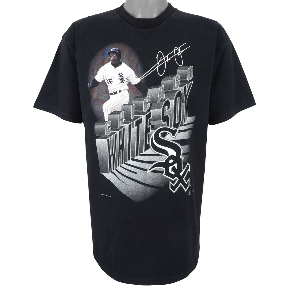MLB (Joy Athletic) - Chicago White Sox, Frank Thomas Big Logo T-Shirt 1997 X-Large Vintage Retro Baseball