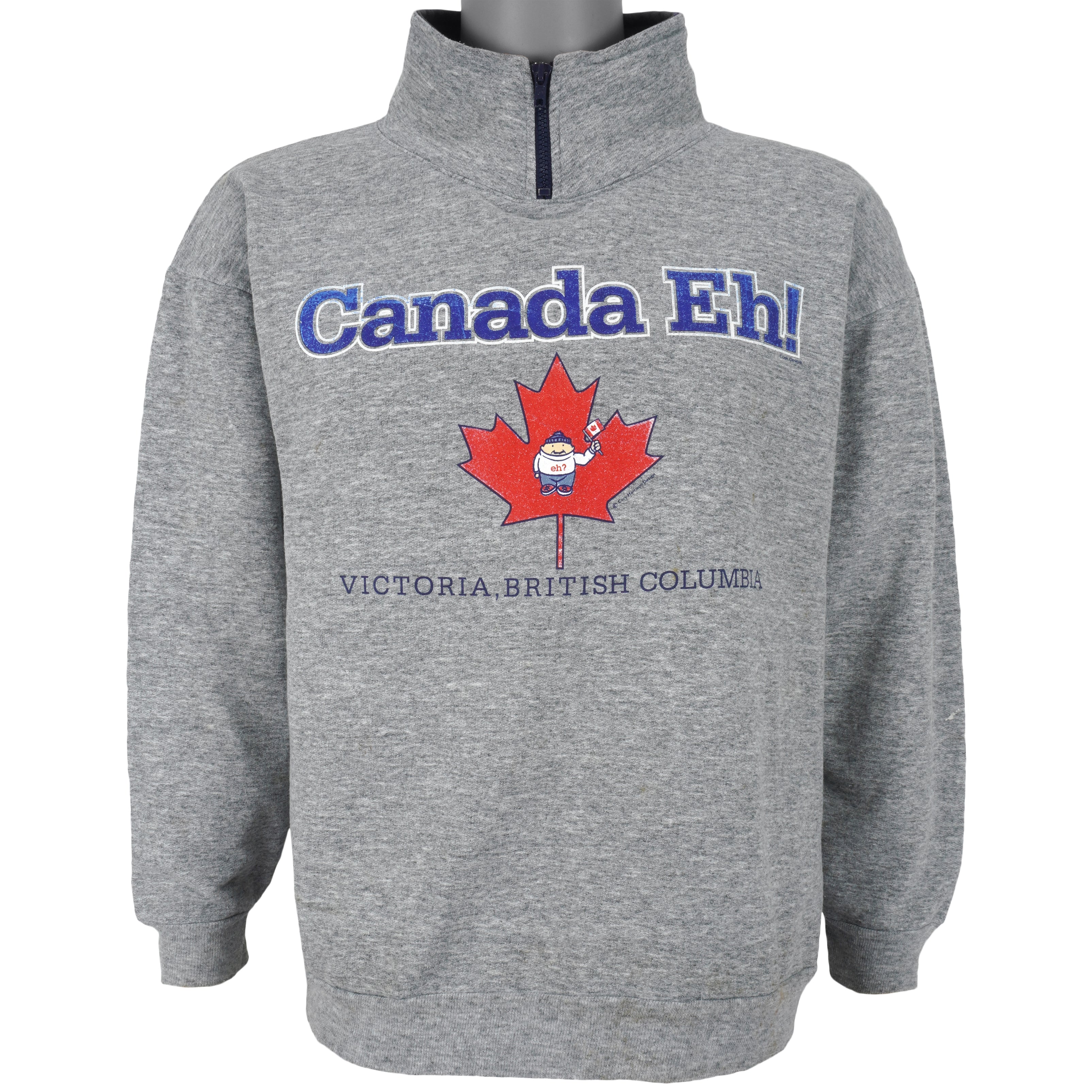 Vintage (Completely Canadian) - Grey Canada, Victoria British Columbia Sweatshirt 1990s Small Vintage Retro