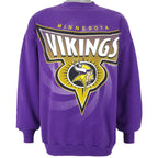NFL (Logo 7) - Minnesota Vikings Crew Neck Sweatshirt 1995 X-Large Vintage Retro Football