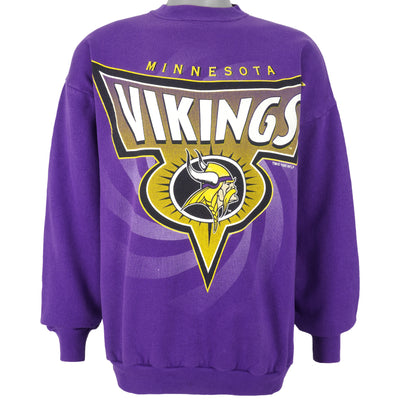 NFL (Logo 7) - Minnesota Vikings Crew Neck Sweatshirt 1995 X-Large