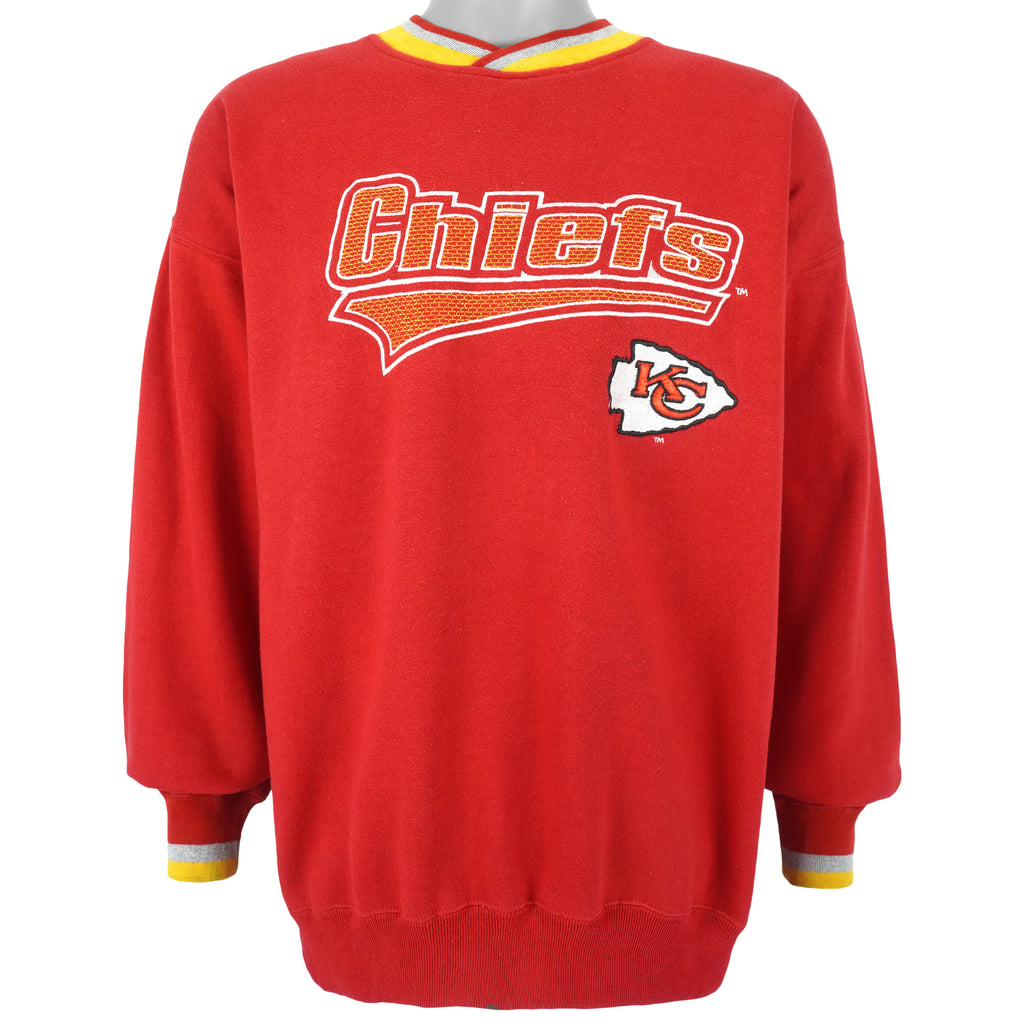Starter - Kansas City Chiefs Embroidered Sweatshirt 1990s X-Large Vintage Retro Football