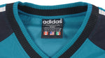 Adidas - Blue Big Logo Pullover Windbreaker 1990s Medium Vintage Retro