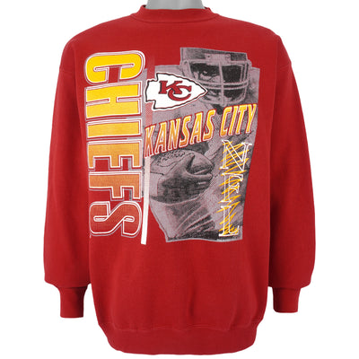NFL (Logo 7) - Kansas City Chiefs Crew Neck Sweatshirt 1993 X-Large