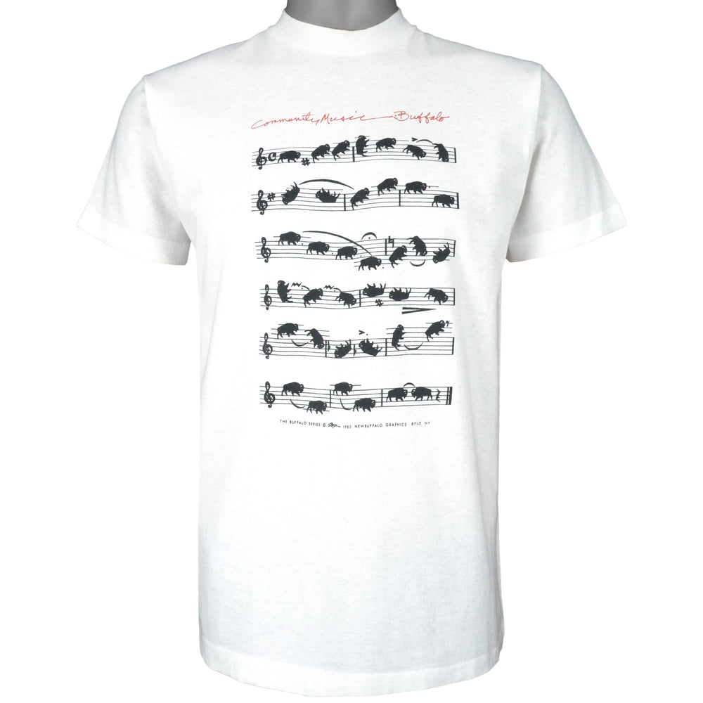 Vintage - Community Music buffalo Deadstock T-Shirt 1983 Medium Vintage Retro
