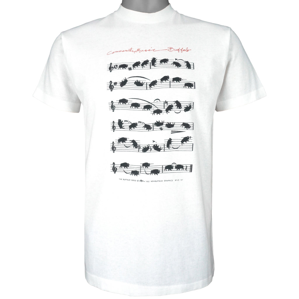 Vintage - Community Music buffalo Deadstock T-Shirt 1983 Medium Vintage Retro
