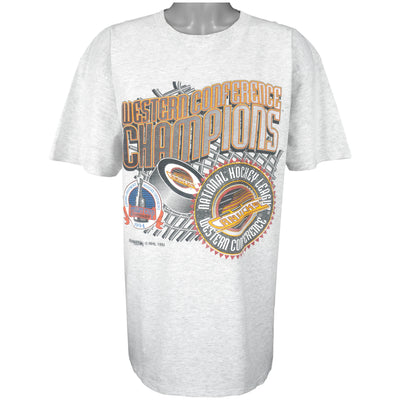 NHL (Trench) - Vancouver Canucks Spell-Out T-Shirt 1994 X-Large