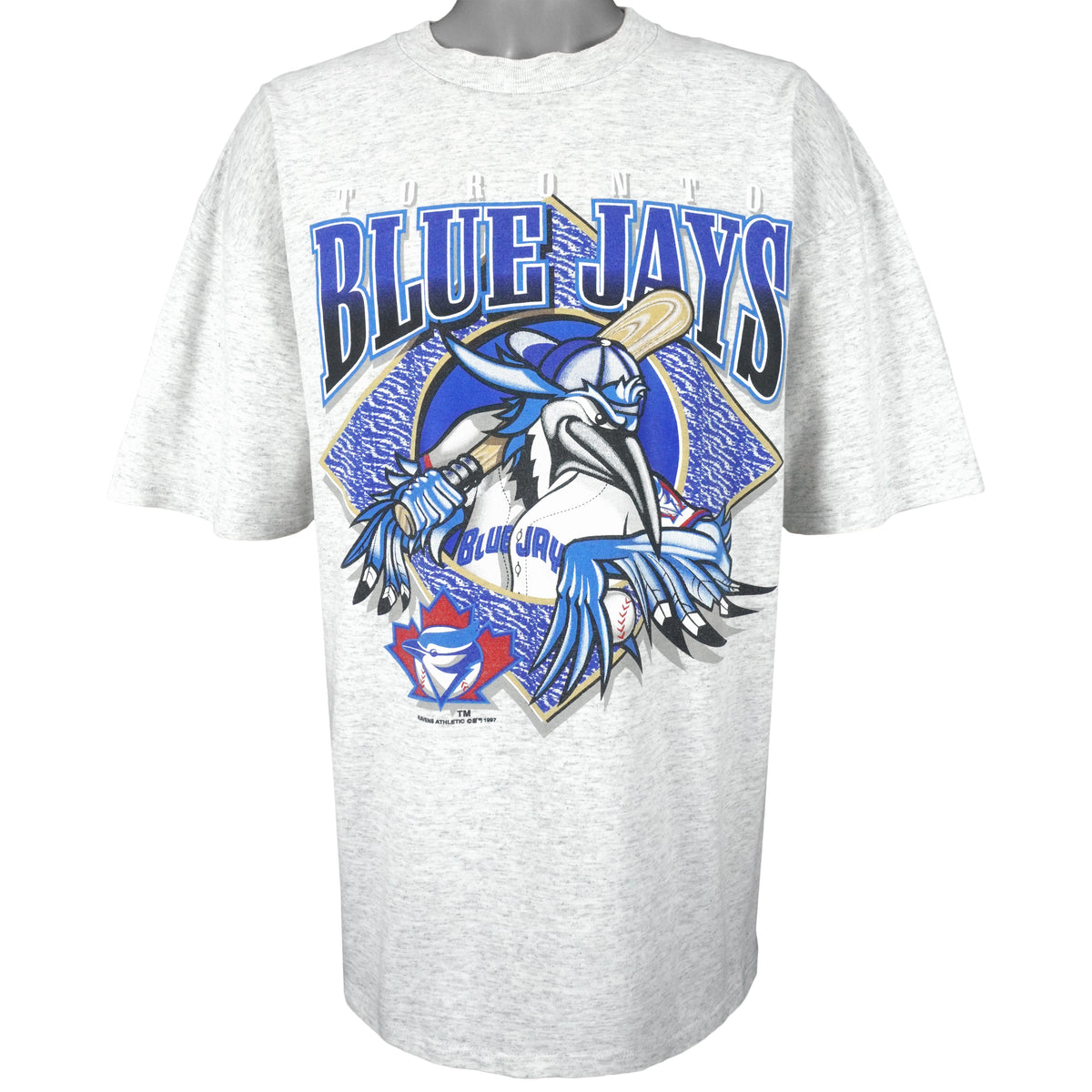 MLB (Ravens Athletic) - Toronto Blue Jays Spell-Out T-Shirt 1997 XX-Large Vintage Retro Baseball
