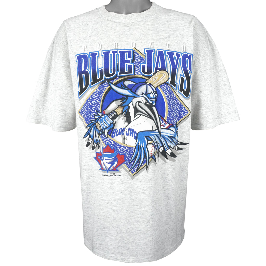 MLB (Ravens Athletic) - Toronto Blue Jays Spell-Out T-Shirt 1997 XX-Large Vintage Retro Baseball