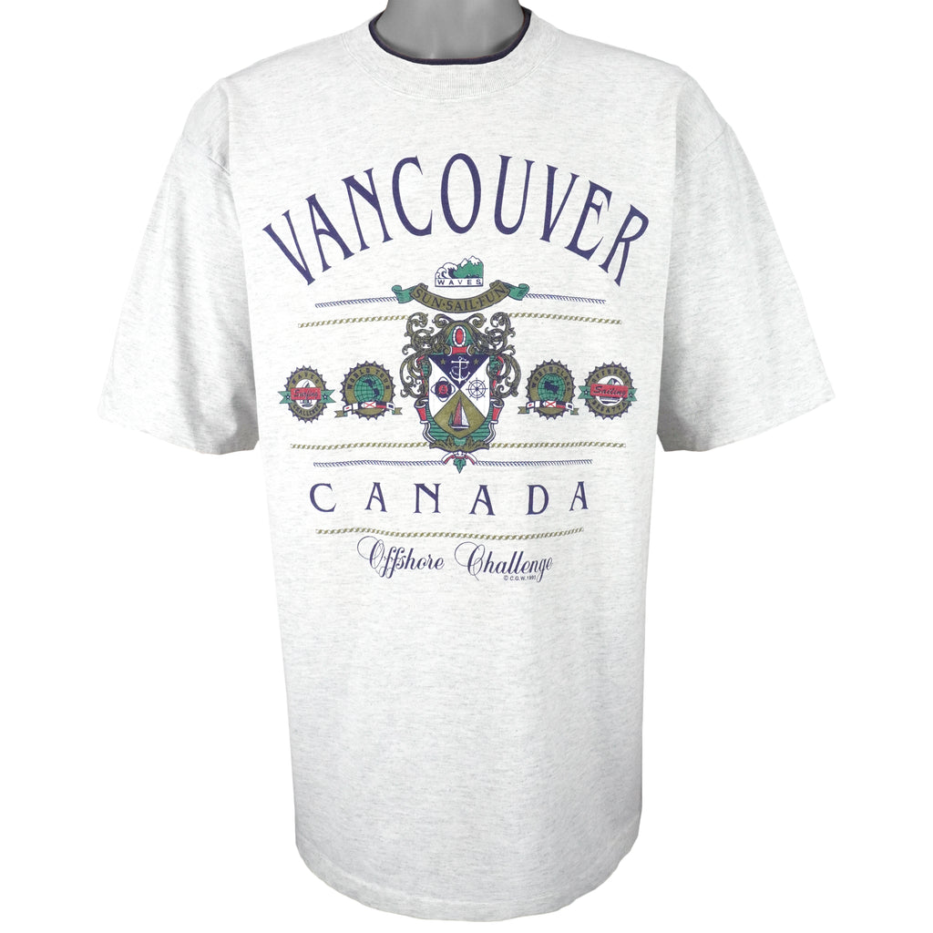 Vintage (Waves) - Vancouver, Canada Spell-Out T-Shirt 1993 Large Vintage Retro