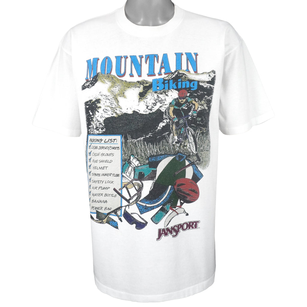Vintage (Jansport) - Mountain Biking Deadstock T-Shirt 1990s Large Vintage Retro